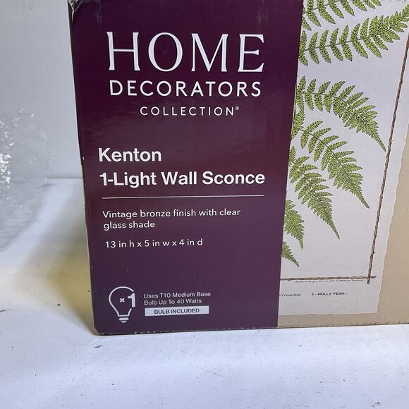 Home Decorators Kenton 4.75 in. 1-Light Bronze Wall Sconce w/ Cage Frame Detail - Picture 3 of 5